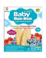Baby Mum-Mum Organic Super Berries Teething Wafers with Prebiotics & Protein 6 Months+
