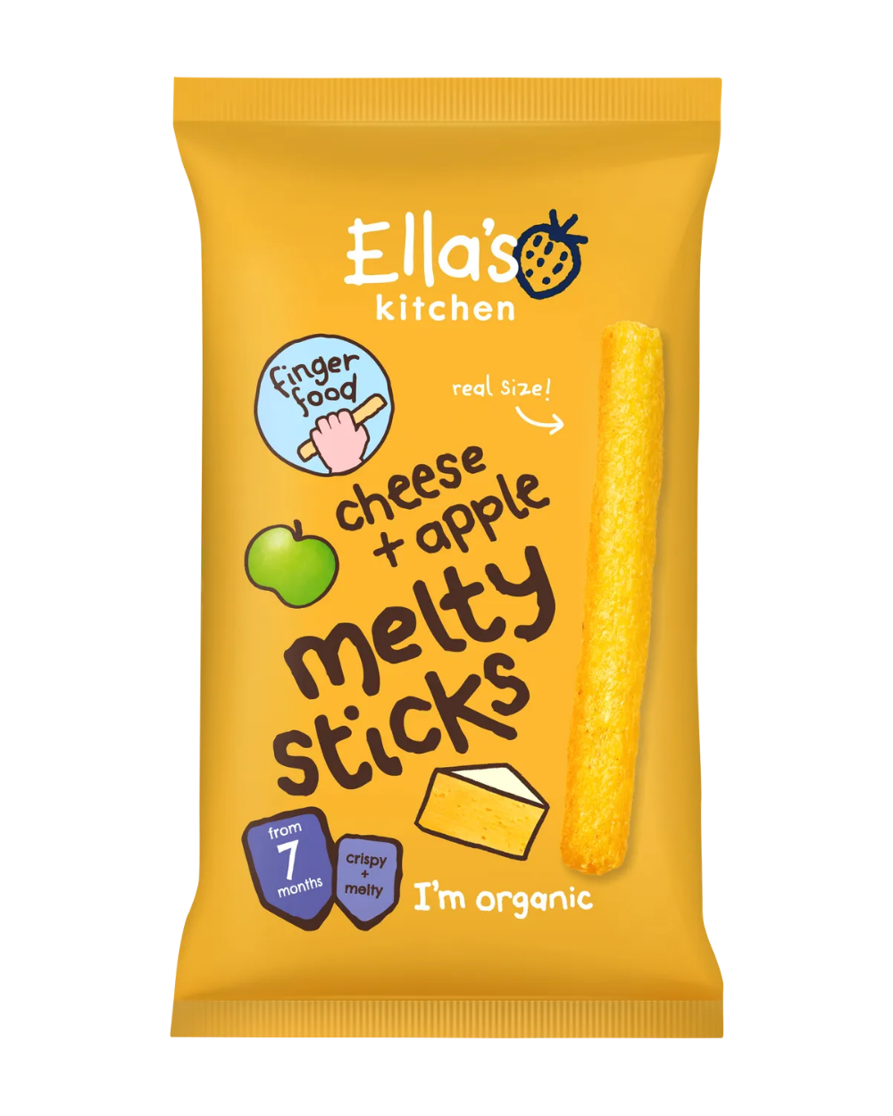 Ella’s Kitchen Cheese & Apple Melty Sticks 7+ Months Ella’s Kitchen Cheese & Apple Melty Sticks 7+ Months