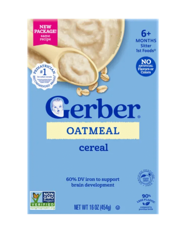 Gerber Oatmeal Cereal 454g – Iron-Fortified Baby Cereal 6+ Months