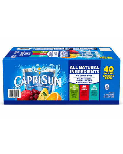 Capri Sun All Natural Ingredients Fruit Juice Drink Variety Pack – 40 Pouches